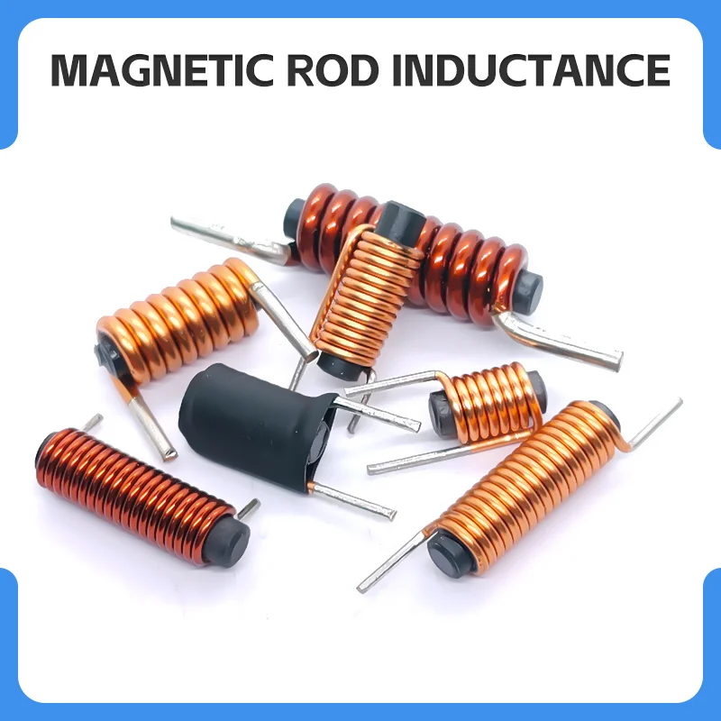 Horizontal 4*20mm 4.7/7.8/12UH R Bar Rod Inductor Core Coils Both Sides Out Legs