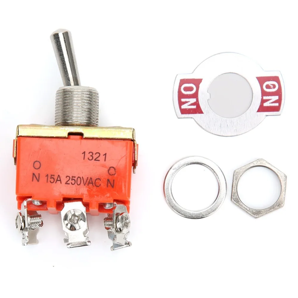 

10PCS Industrial E-TEN1321 Mini Toggle Switch 6 Pin AC 250V 15A Rocker Terminal Switch 12mm 2 Position ON ON Toggle Marine