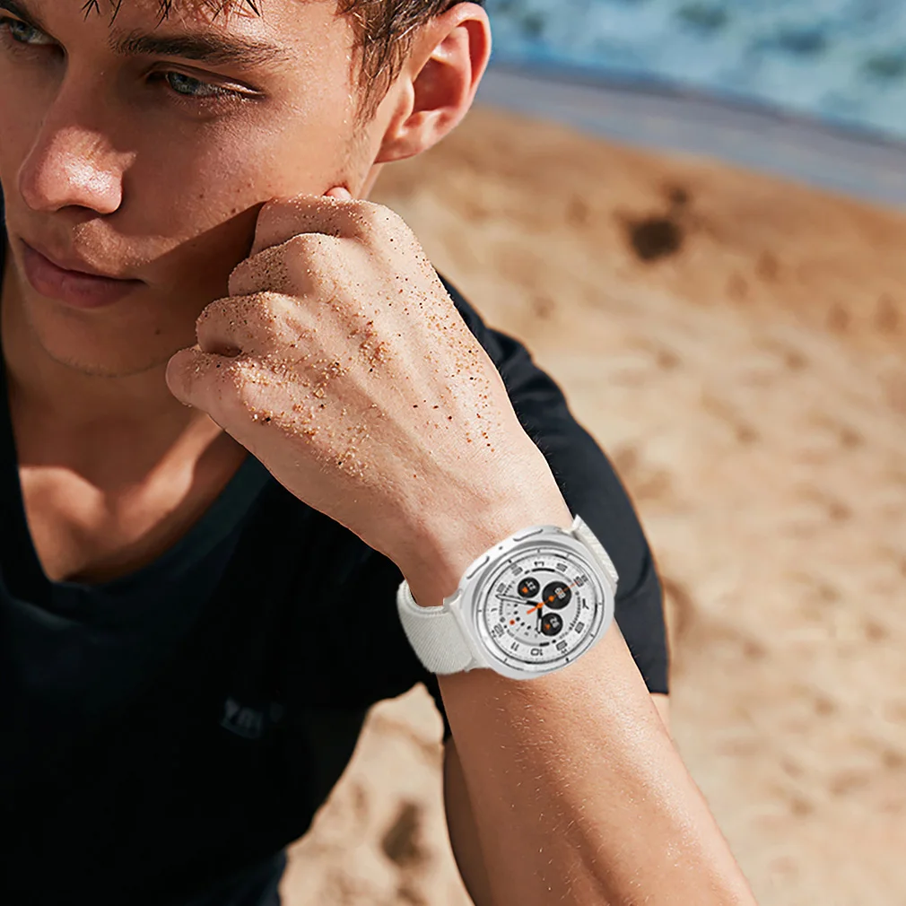 لساعة سامسونج جالاكسي 8 حزام 44 مللي متر 40 مللي متر 46 مللي متر Scrunchie مطاطا نايلون الرياضة سوار المعصم كوريا جالاكسي ساعة 8 الفرقة الكلاسيكية