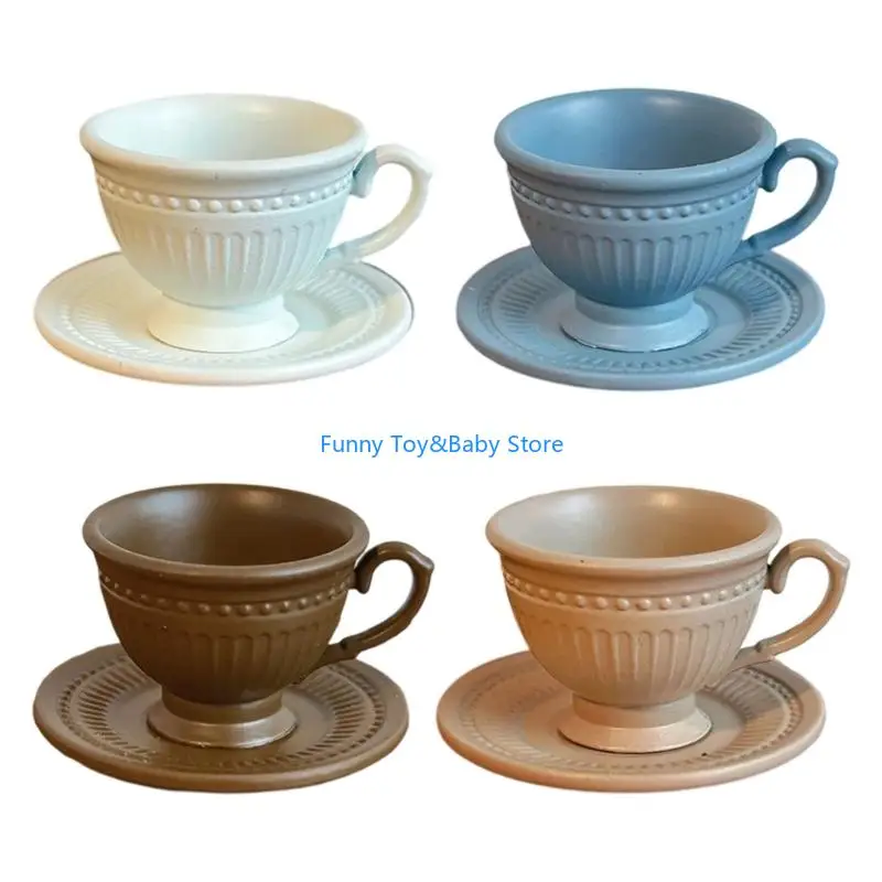 

3 шт. элегантный французский стиль миниатюрная кофейная чашка и блюдце набор чайный набор аксессуары для кукольного дома для