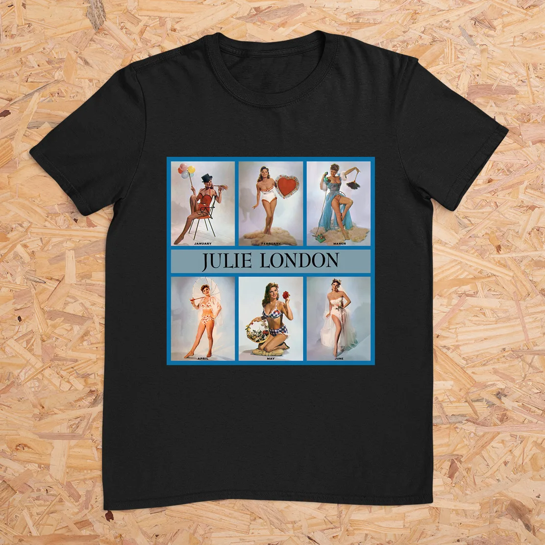 Julie London - Calendar Girl Album Cover Black Unisex S-234XL T-Shirt NE838