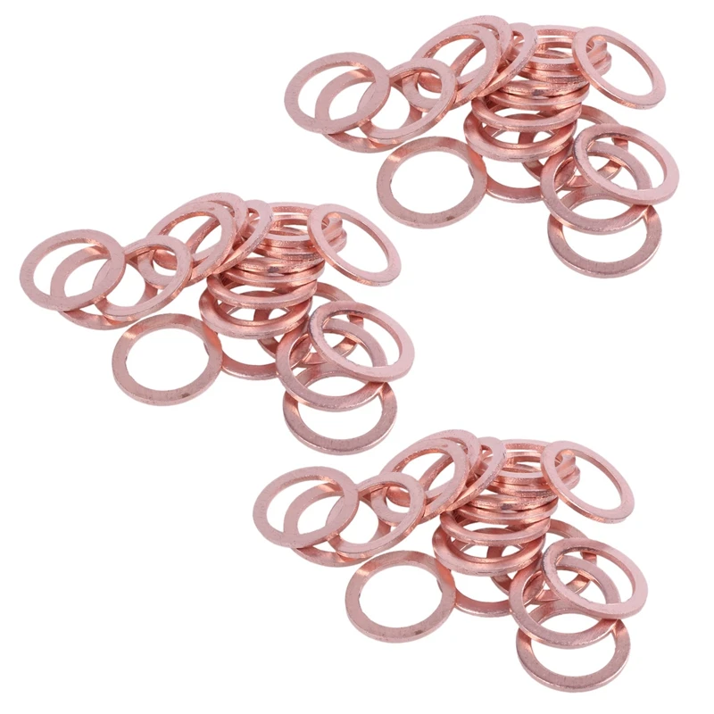 

60 Pcs 10Mm X 14Mm X 1Mm Copper Washer Seal Spacer Seal