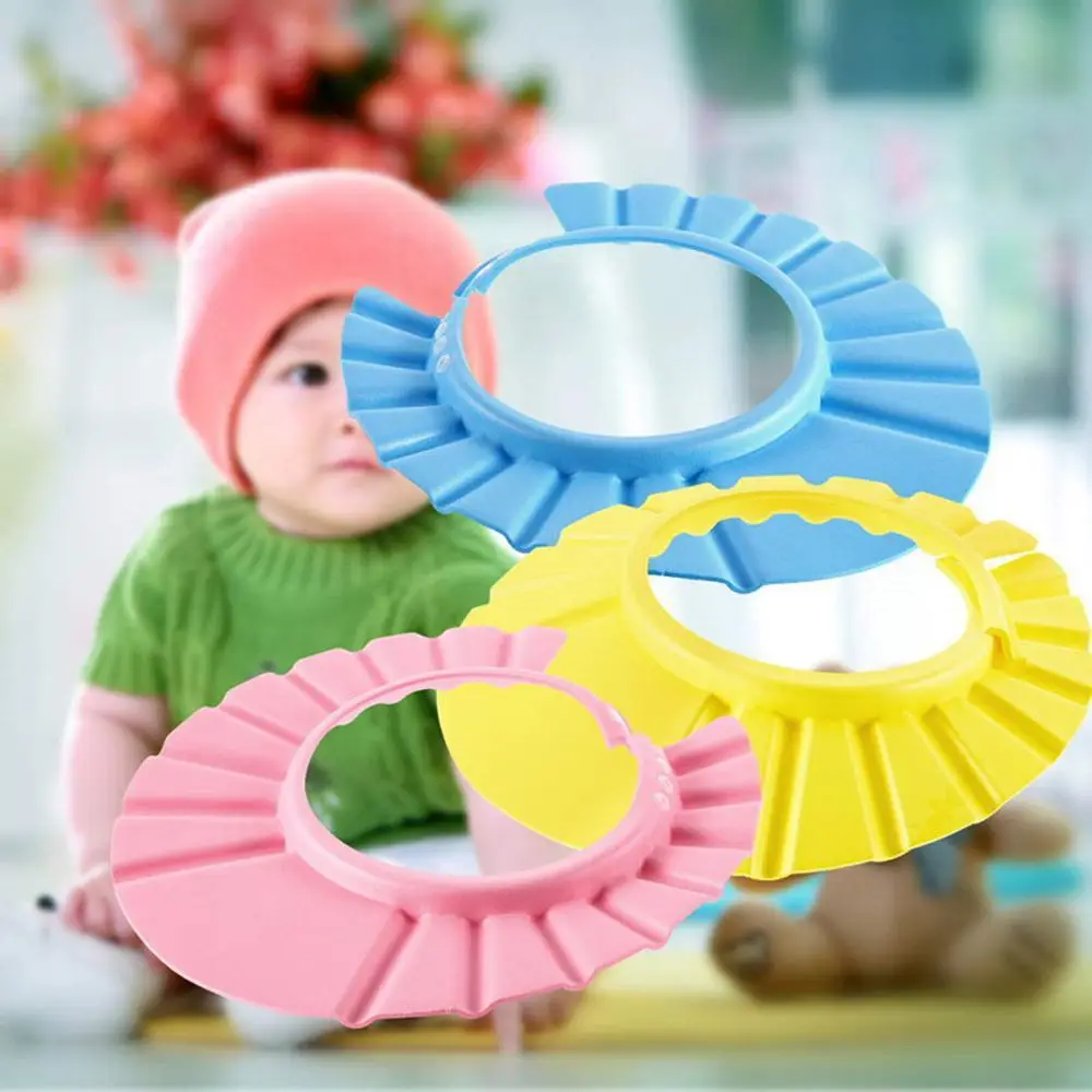 1Pcs Soft Baby Bathing Hat Wash Hair Shield Shower Cap