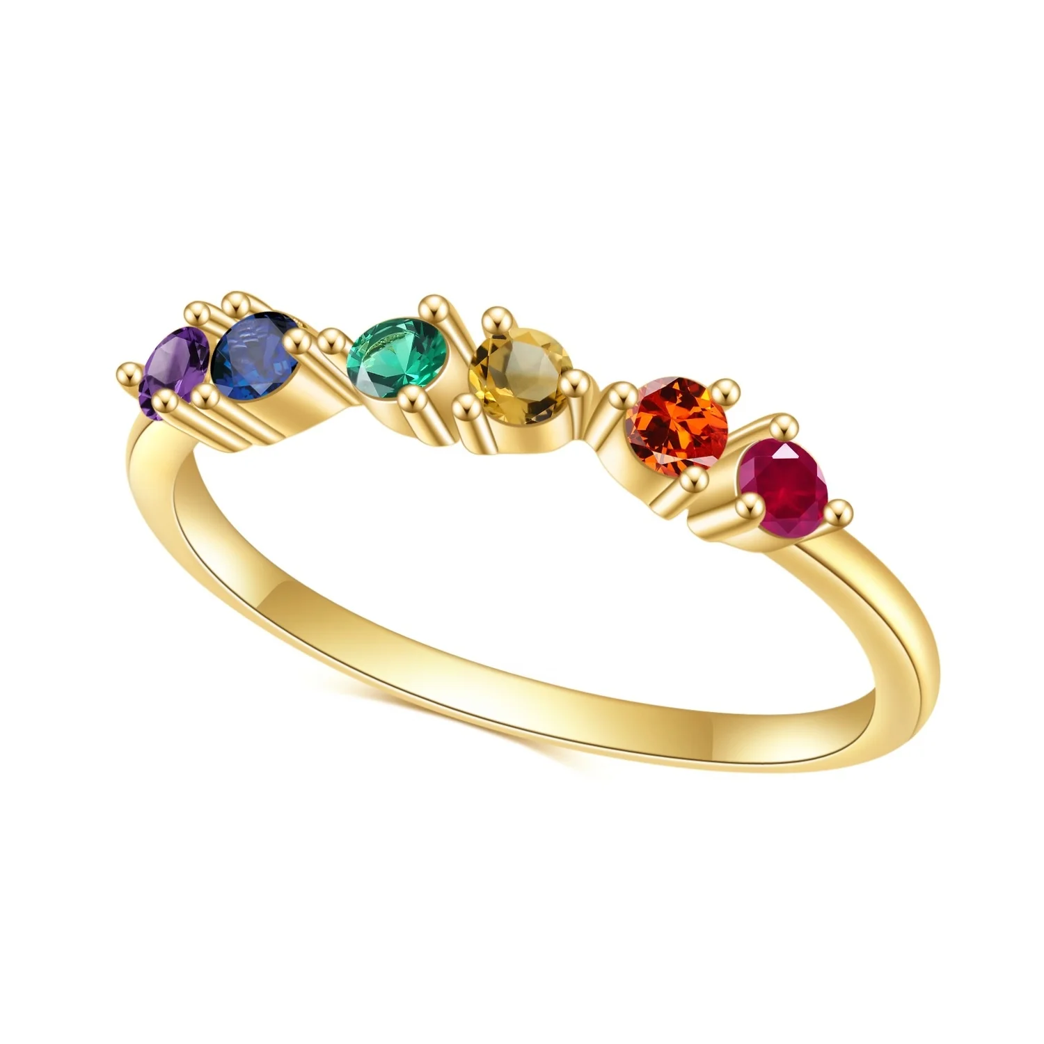 

genuine real brand jewels S925 Sterling Silver Inlaid Colorful Pairing Light Luxury Fashion Temperament Simple Style 14k Gold Pl