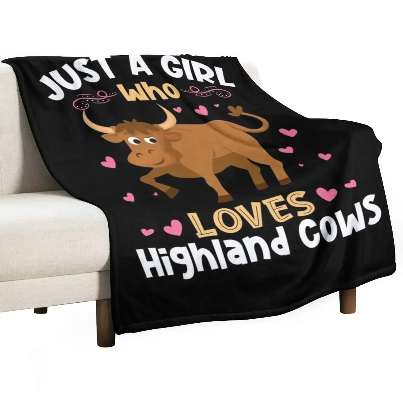 Just a Girl who Loves Highland Cows Throw Blanket manga Luxury Throw Fashion Sofas Large Blankets