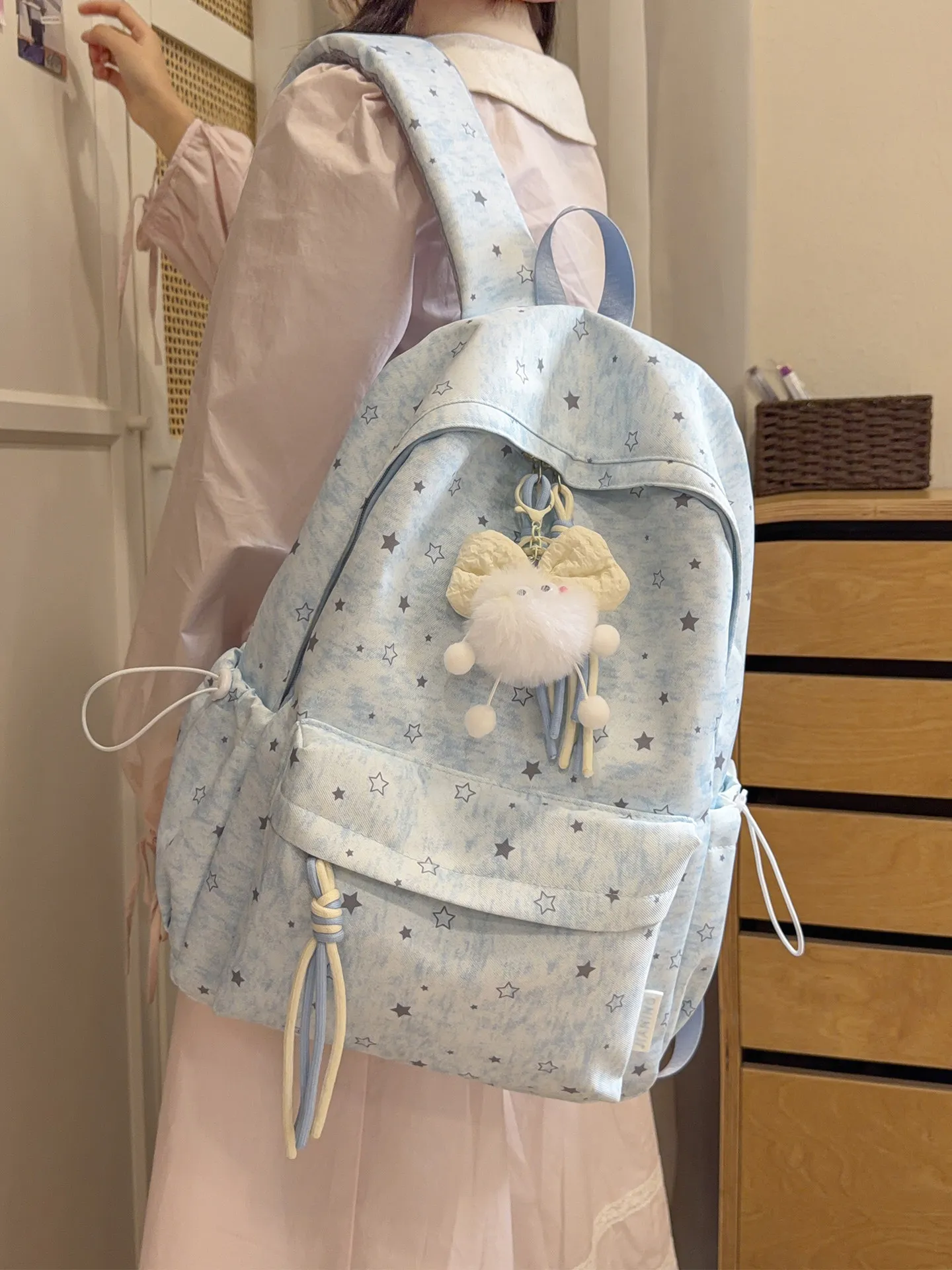 zaino-in-stile-coreano-con-simpatiche-stelle-cartoon-leggero-semplice-grande-capacita-borsa-a-doppia-tracolla-per-ragazze-delle-scuole-medie