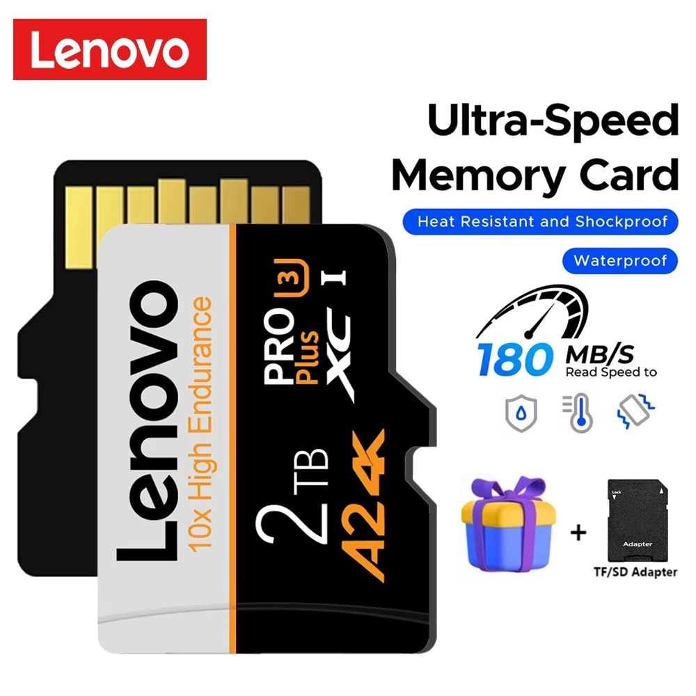 Lenovo Ultra Memory Card SD 512GB High Speed Memoria SD Card 256GB Support 4K TF Card 128GB Micro SD For Drone Camera Smartphone