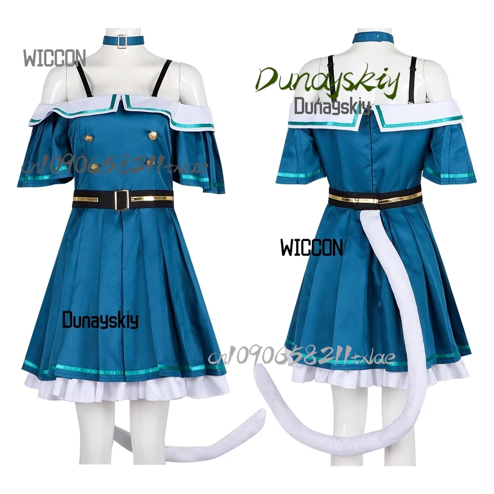 アニメコスプレ Kusnagi ネネ PJSK コスプレ衣装ウィッグ加わる毛皮のような jirai kei ロリータドレスかわいいセクシーなハロウィンコスプレ