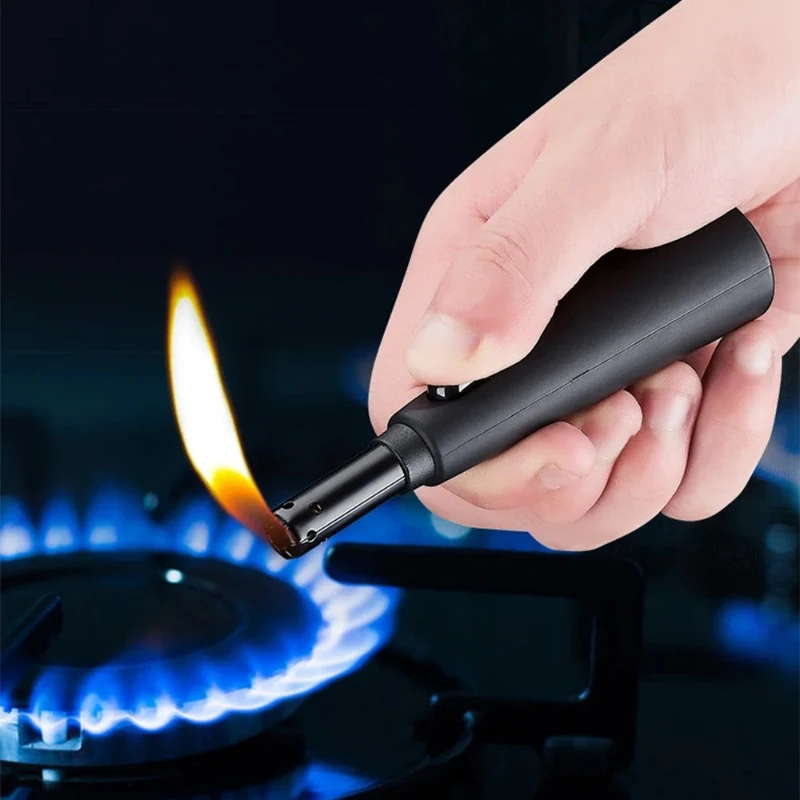 New Wholesale Aromatherapy Candle Smoke Lamp with Windproof Butane Gas Lighter Refillable Open Flame Smoking Accessories Tool