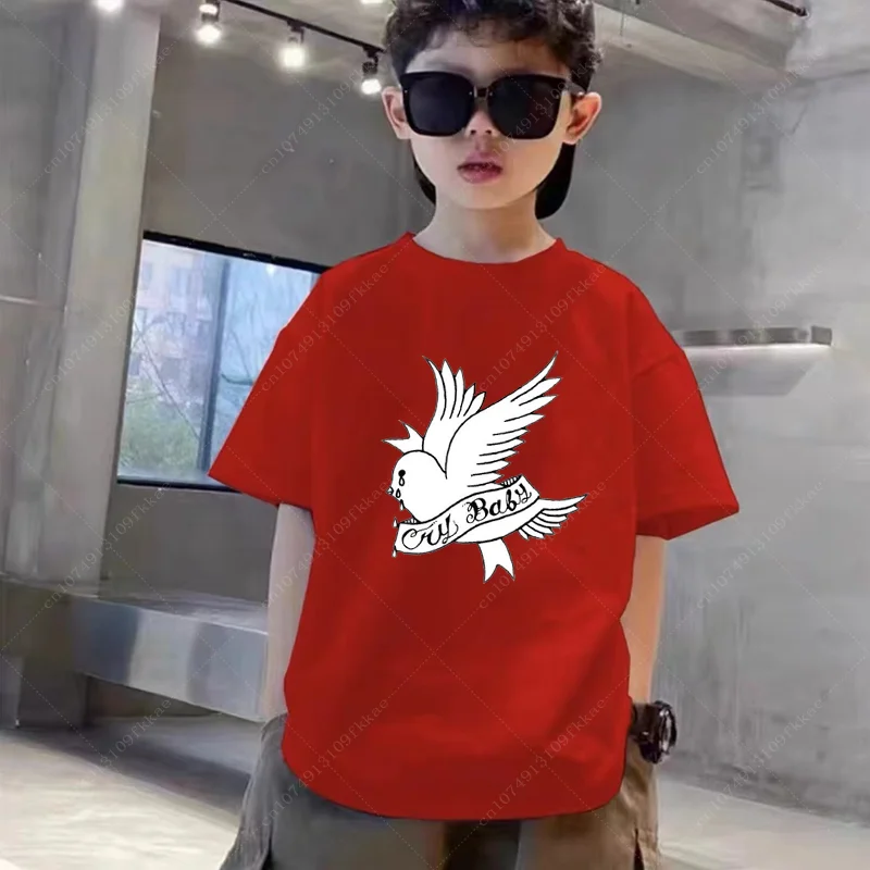 2024 Summer Cotton Boys Girls T Shirt Lil Peep Children Casual Streetwear Boy Girl Kids Printed T-shirt Fashion Cool Tops Tees