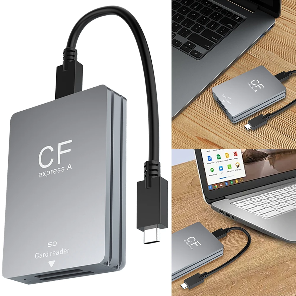 

2 in 1 CFexpress Type A SD Card Reader Cardreader Adapter Support for Android/Windows/ OS Portable CF Express Reader for SLR