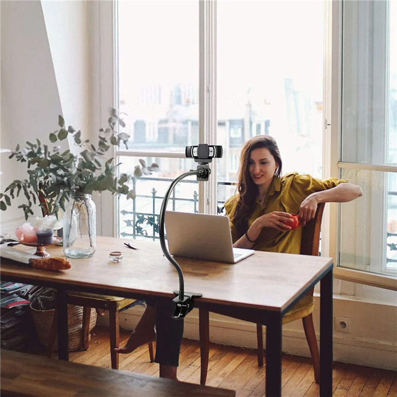 Supporto per webcam 3CGRO-4X Supporto da tavolo flessibile da 25 pollici con morsetto a collo di cigno per Logitech Webcam C930E,C930,C920, C922X,C922, C925E