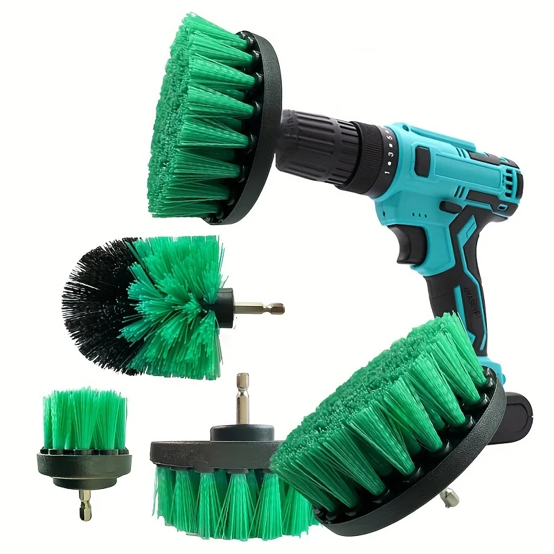 3pcs Electric Drill-Brush Kit for Effortless Cleaning of Carpets, Bathroom, Surfaces, Tubs, Furniture, Showers, Tiles, and Tires