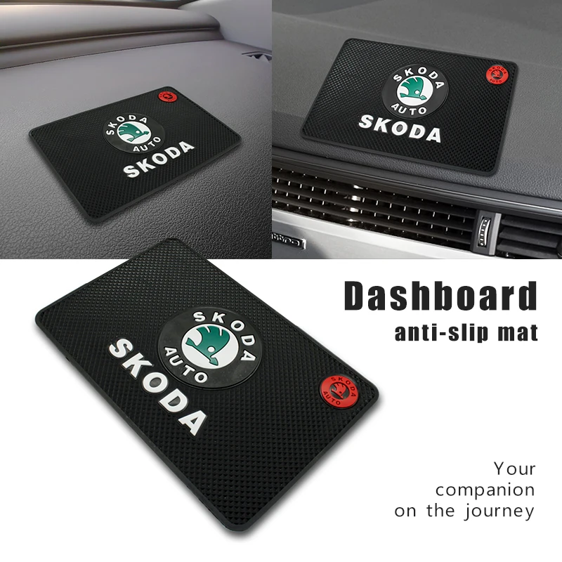 Car Interior Anti-Slip Mat Dashboard Sticky Auto Phone Holder Storage Pad For Skoda Fabia Rapid Superb Octavia A5 a7 2 Kodiaq