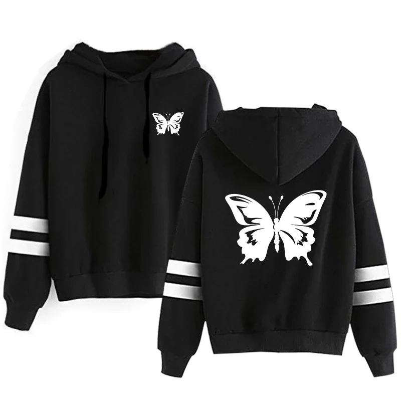 

Женские универсальные худи-пуловеры в полоску для активного отдыха, модные повседневные спортивные толстовки в стиле минимализма, весна 2026, хит продаж