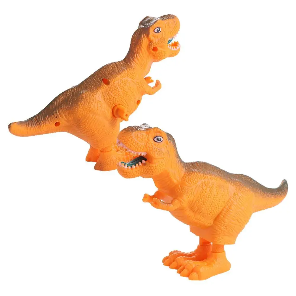 Tiranossauro dinossauro acabar brinquedo de salto bonito realista relógio primavera dinossauro brinquedo cor aleatória andando