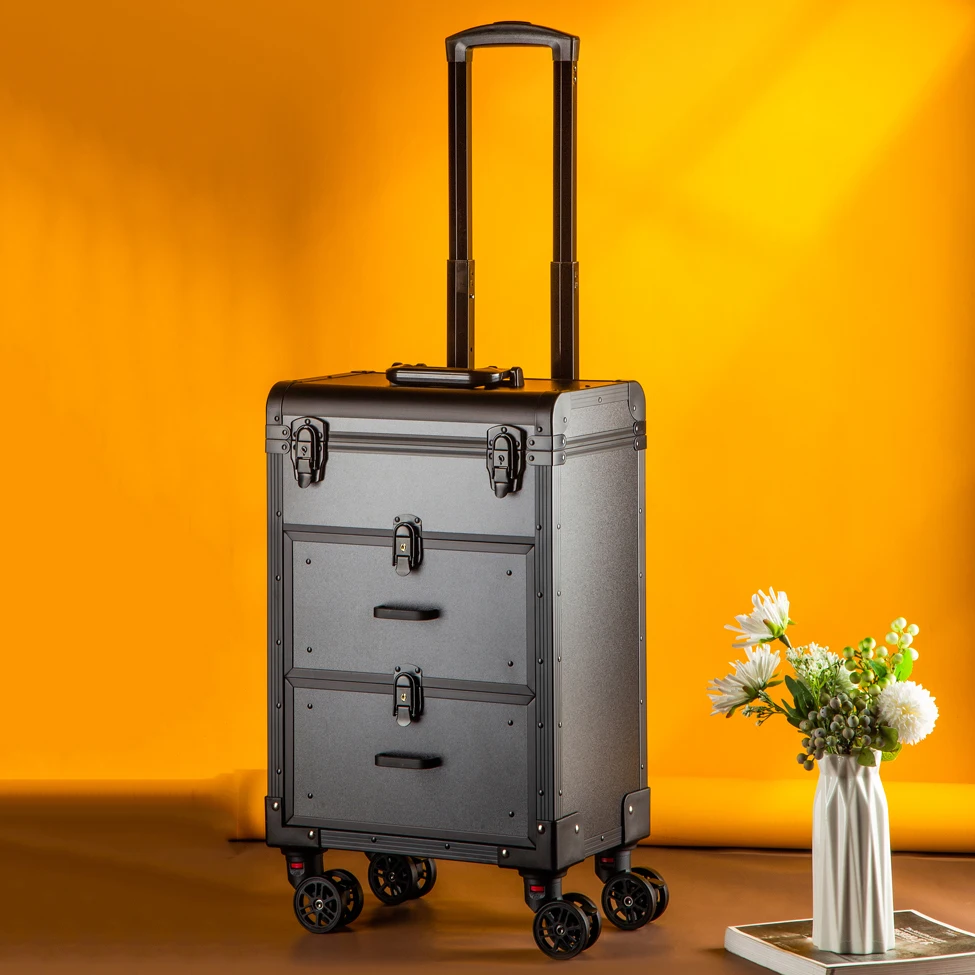 Large-capacity trolley makeup luggage box cosmetic suitcase artist special beauty tattoo embroidery manicure tool box