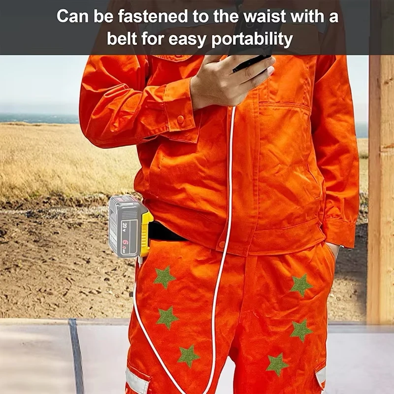 Power Tool Parts For Dewalt 18V 20V Li-ion Battery Belt Buckle Bracket Holder Adapter USB TypeC Charger DCB200 DCB205 Power Bank