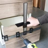 Upgrade Corrosion Resistant Drill Guide High Strength Precision Hole Punch Jig Adjustment Hardness Center Drill Bit Ruler