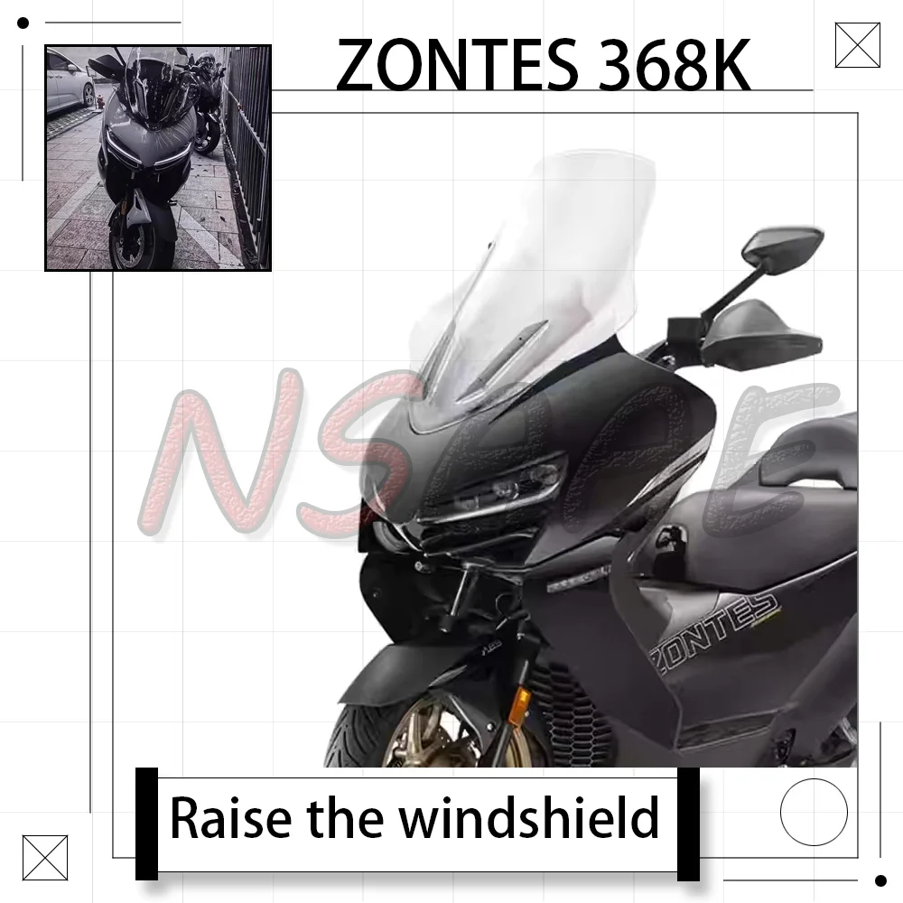 

For ZONTES 368K ZT368K K 368 Motorcycle Modification Heightened Windshield Rain Shield