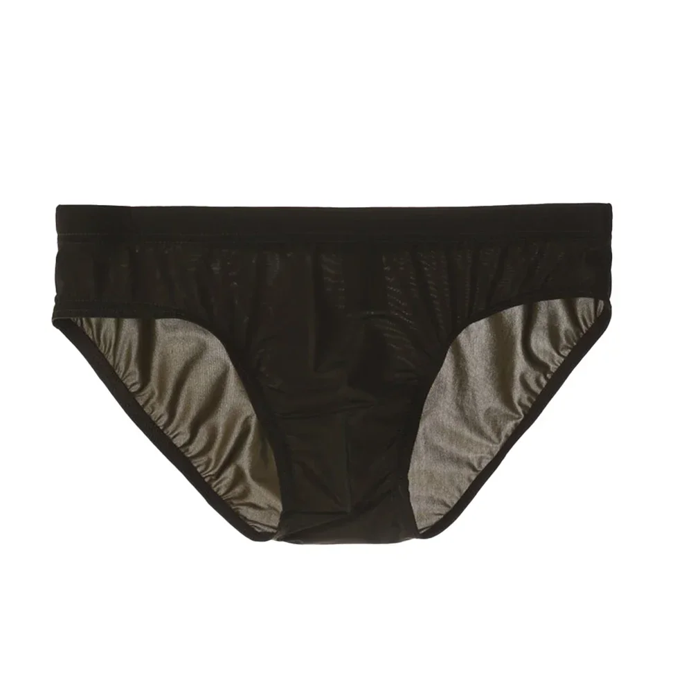 Slip taille basse translucide pour homme, sous-vêtement en poudres douces, culotte élastique, slip fin transparent, bikini transparent, lingerie 7.0