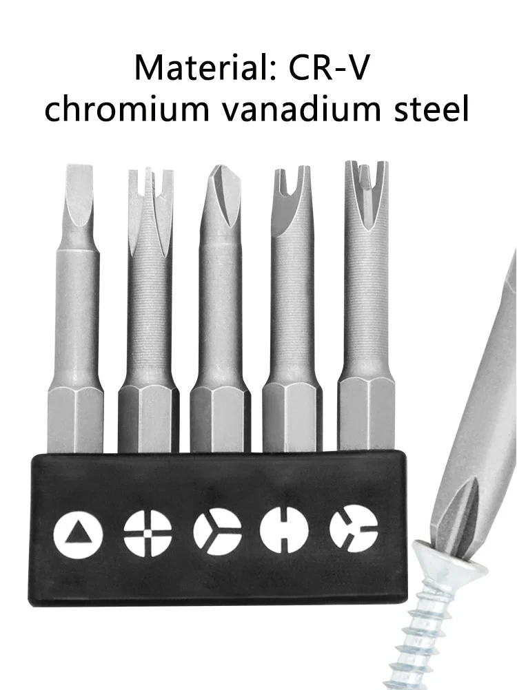 4-13-teiliges speziell geformtes Schraubendreher-Set, 50 mm, U-förmiges Y-Typ, dreieckiges inneres Pflaumentyp, Kreuz, drei Punkte, Schraubendreher-Bit-Werkzeuge – Detail 1
