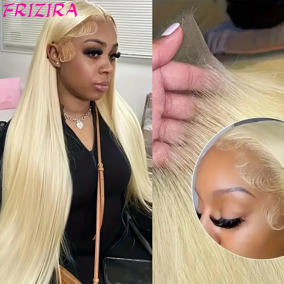 

613 Blonde Wigs Human Hair Transparent Lace Front Wigs Human Hair Long Straight Blonde Wigs Human Hair Pre Plucked With Baby Hai