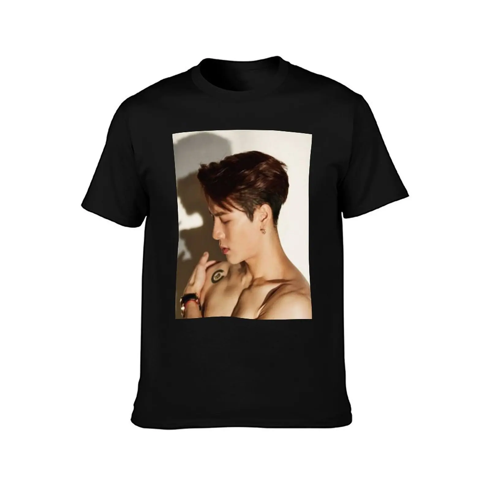 JACKSON WANG T-Shirt, Summer Casual Cotton Tee, Oversized Streetwear Tops, Vintage Graphic Print, Loose Fit Short Sleeve