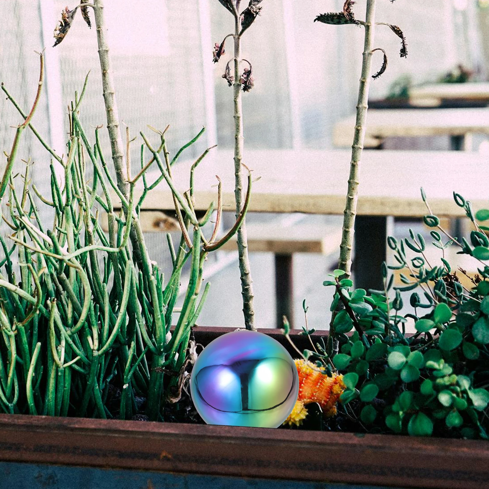 

Large Mirror Reflective Ball Decorative Balls Gazing for Gardens Colorful Stainless Steel
