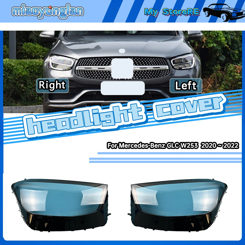 

For Mercedes-Benz GLC W253 GLC200 GLC260 GLC300 2020 2021 2022 Headlamp Cover Transparent Lampshade Lamp Shade Headlight Shell