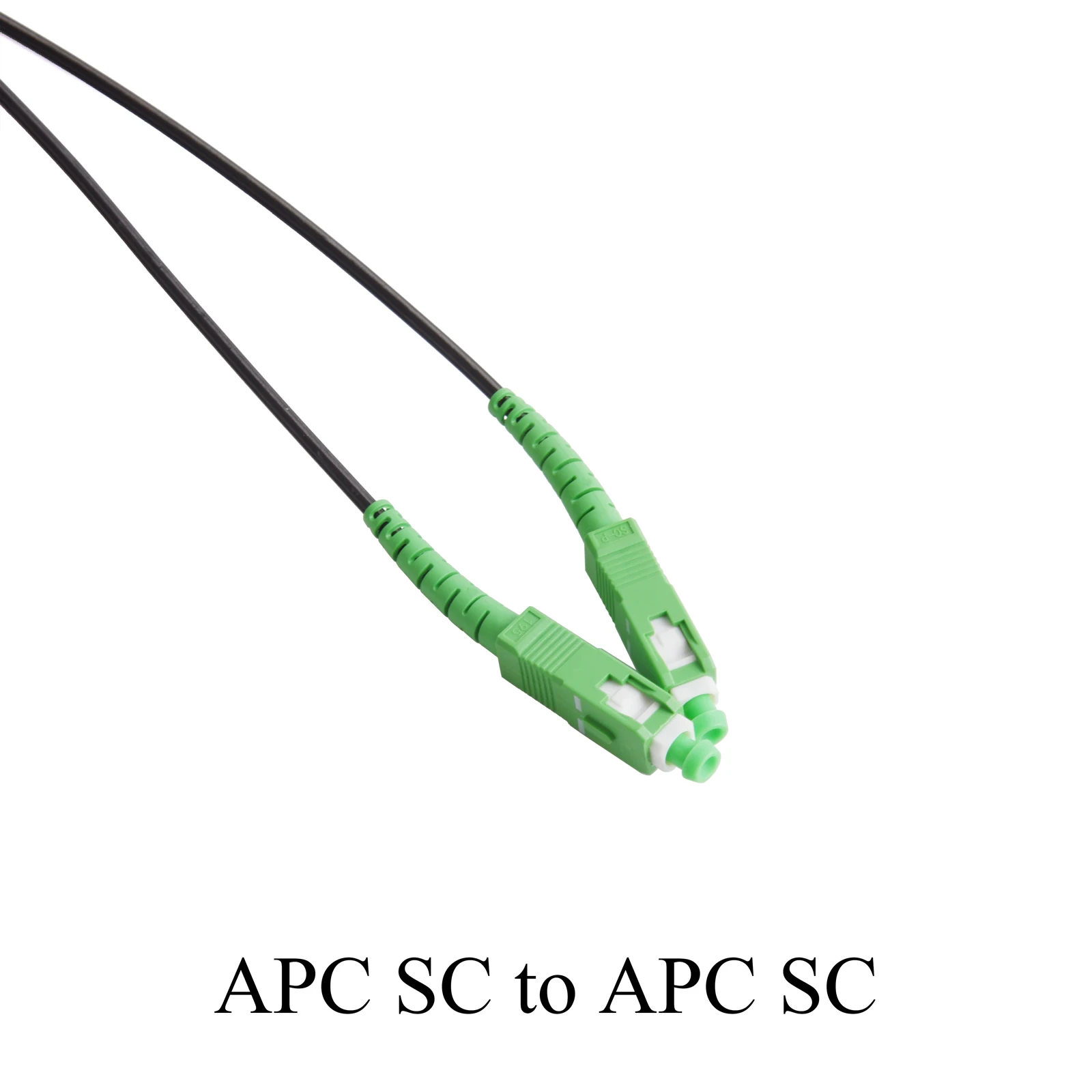 Fiber Optic Wire APC SC to APC SC Optical Single-mode 1-core Outdoor Extension Cable Simplex Patch Cord 20M/30M/40M/50M/60M/70M