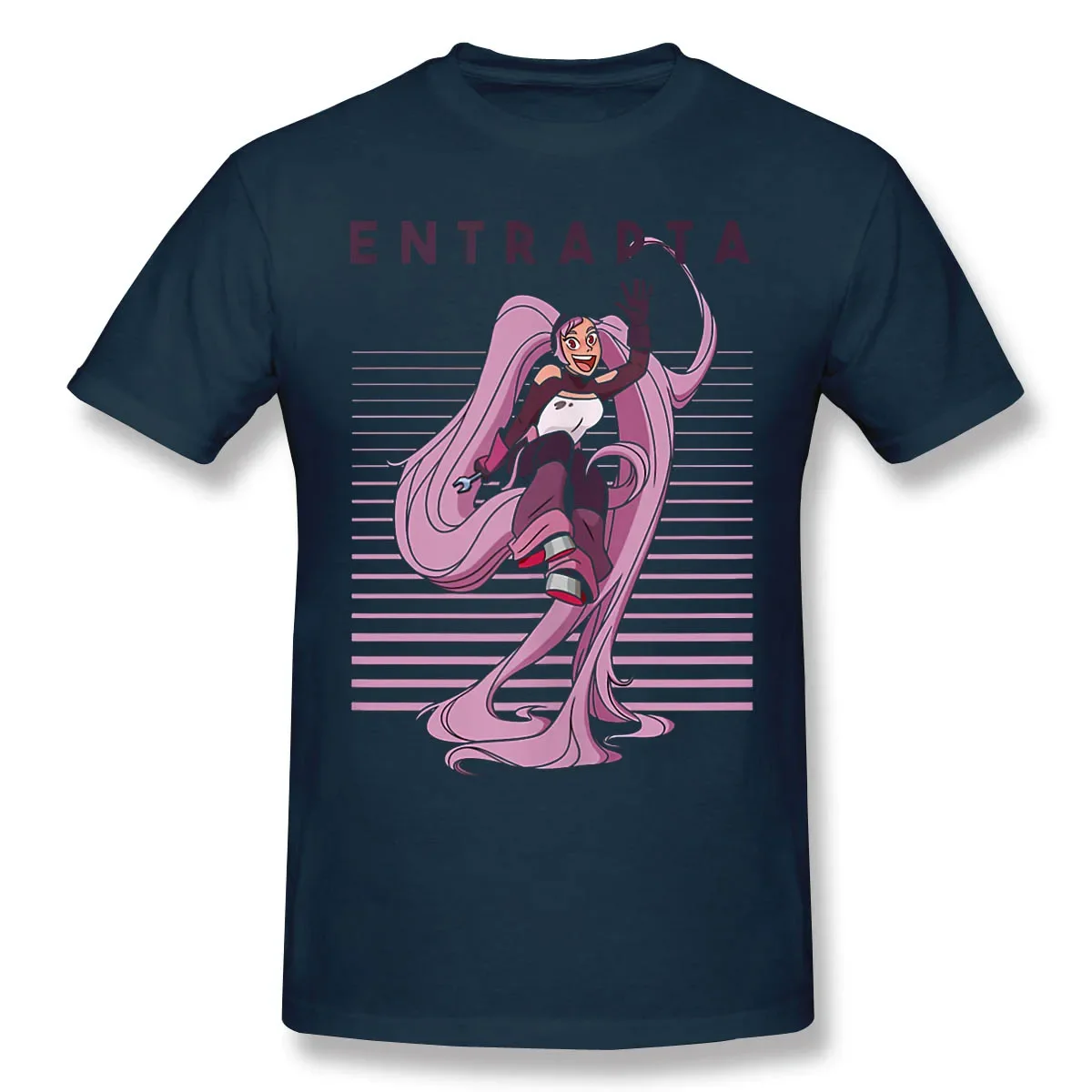 The Princess Of Power Stripes Entrapta Men Cotton Tees Tshirt Harajuku Streetwear She Ra Princess of Power Anime Manga T-Shirt