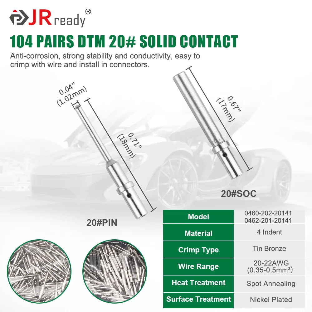 Imagem -04 - Jrready-dtm Conector Crimp Tool Kit Conectores com Contato Sólido Novo St6360 Pinos Pinos Pinos Pinos Pinos 12 Pinos