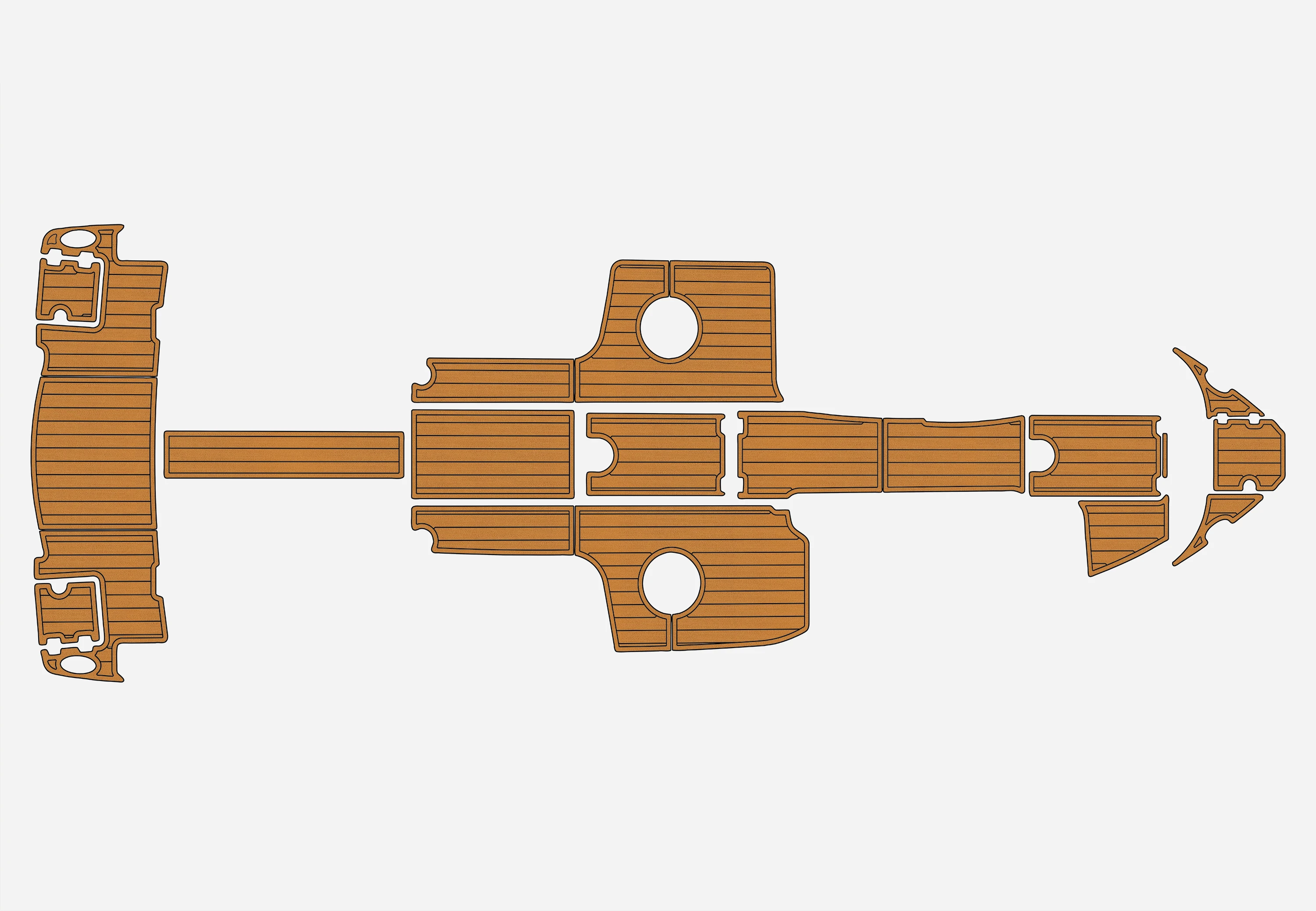 

Противоскользящее самоклеящееся покрытие из ЭВА (6 мм) для палубы лодки, для яхты Chaparral 277 SSX 2013-2014 годов, прочное морское напольное покрытие для кокпита