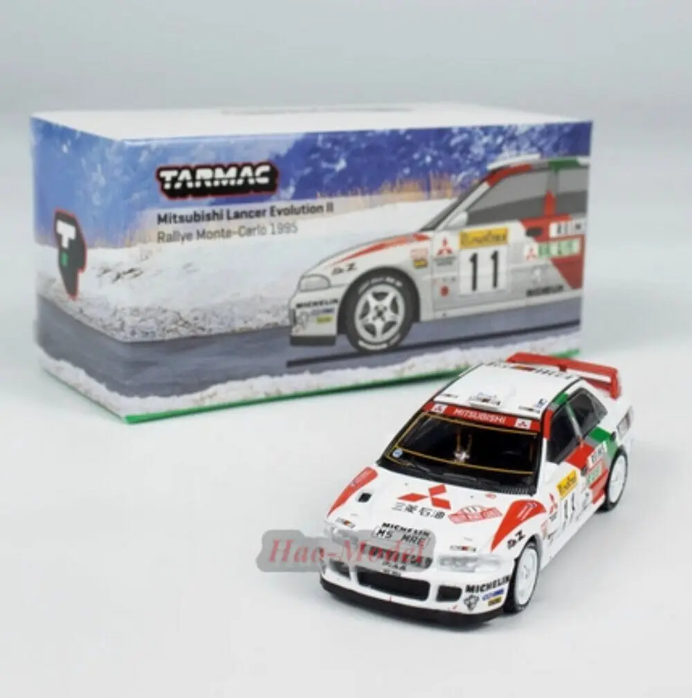 Tarmac Works 1/64 For Mitsubishi Lancer Evolution II Alloy Diecast Model Car Simulated Toys Boys Gifts Hobby Display Collection