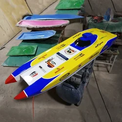 Remote Control Gasoline Boat Model Catamaran 30CC Racing Catboat RC High Speed Finished Yacht Model Toy Gift Catamaran Model