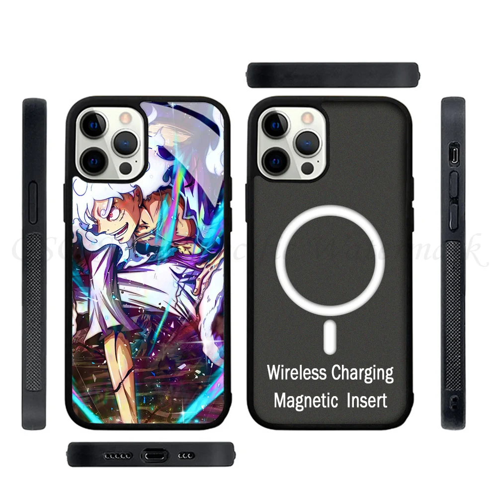 Anime M Monkey D. Luffy 5 O ONE PIECE Phone Cases For IPhone 15 14 13 Pro Max 11 12 Mini Alex Mirror TPU Shell