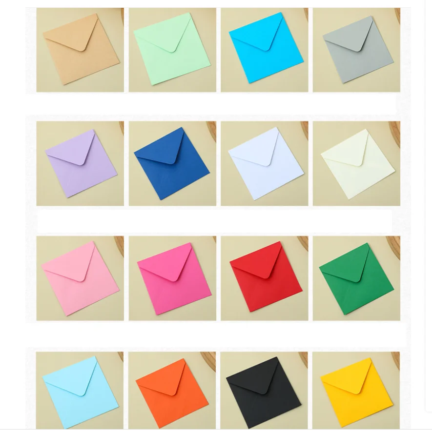20 قطعة/الوحدة 10x10 سنتيمتر/16x16 سنتيمتر مربع هدية المغلف ورقة دعوة بطاقات المعايدة بطاقات بريدية رسائل الزفاف المغلف حقيبة التخزين