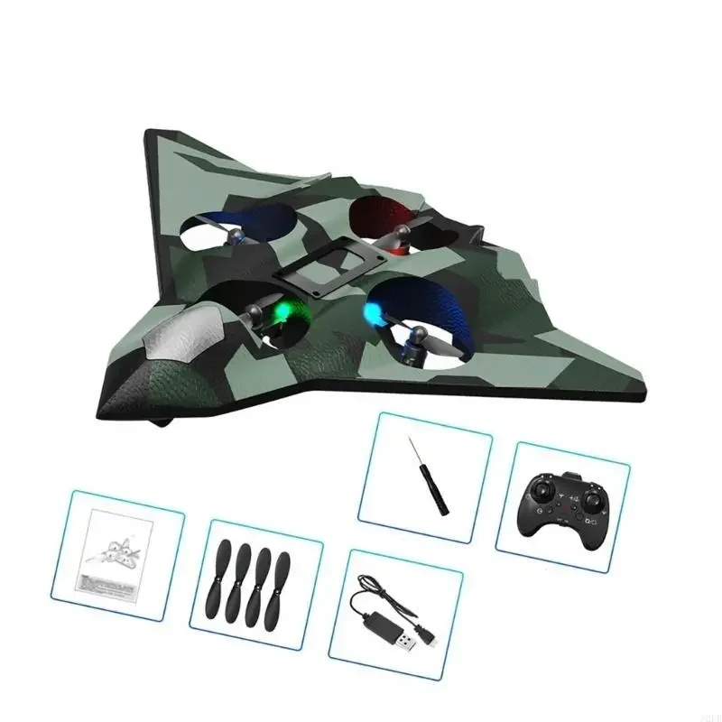 Upgrades Kids Remote Control Foam Glider with 360° Tricks Hand Start Safe Stunt Plane Foam Planes for Outdoor Fun 15UB