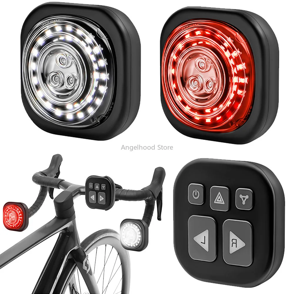 Bicycle Turn Signal Tail Light Mountain Road Bike Warning Light Long-Lasting USB Rechargeable Multi-Function Waterproof Light