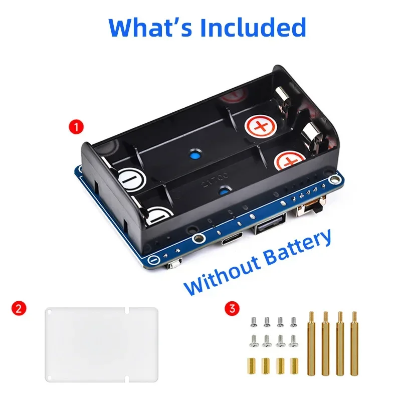 Imagem -06 - Uninterruptible Power Supply Raspberry pi Ups Hat Suporte 21700 li Bateria Pogo Pins Connector Dynamic Path Management