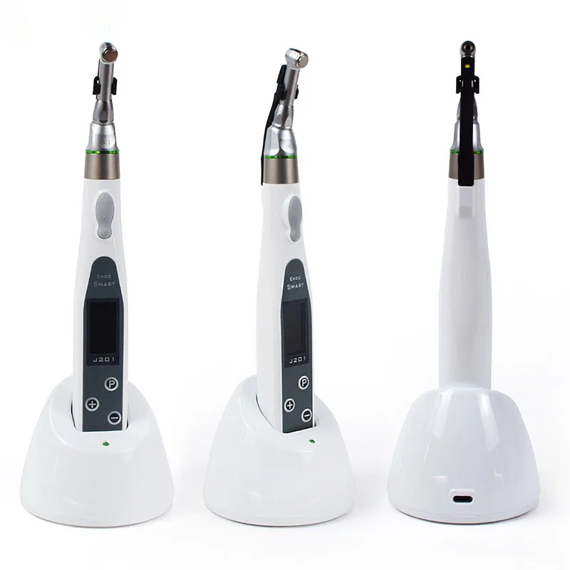 

Dental Endo Motor Wireless 16:1 Reduction Contra Angle Endo Smart with LED Light Endodontic Treatment 9 Preset Programma