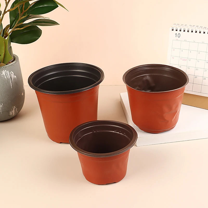 10Pcs Plastic Plant Pots Flowerpot Cultivation For Succulent Plant Small Flowerpot Simple Planting Seedling Pot