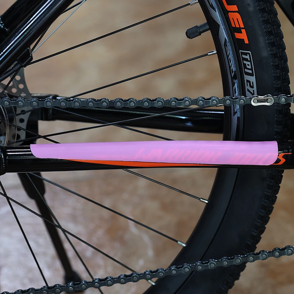 Bicycle Silicone Chain Guard Sticker Frame Protection Sticker Sheet 23cm Anti Scratch Protective Film For Mountain Road Bike