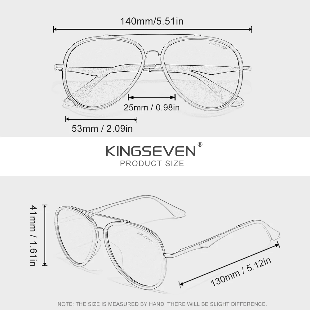 KINGSEVEN Klassische Pilot Sonnenbrille Männlich Anti-glare Fahren Schutzbrille Männer Frauen UV400 Polarisierte Kausalen Brillen – Detail 1