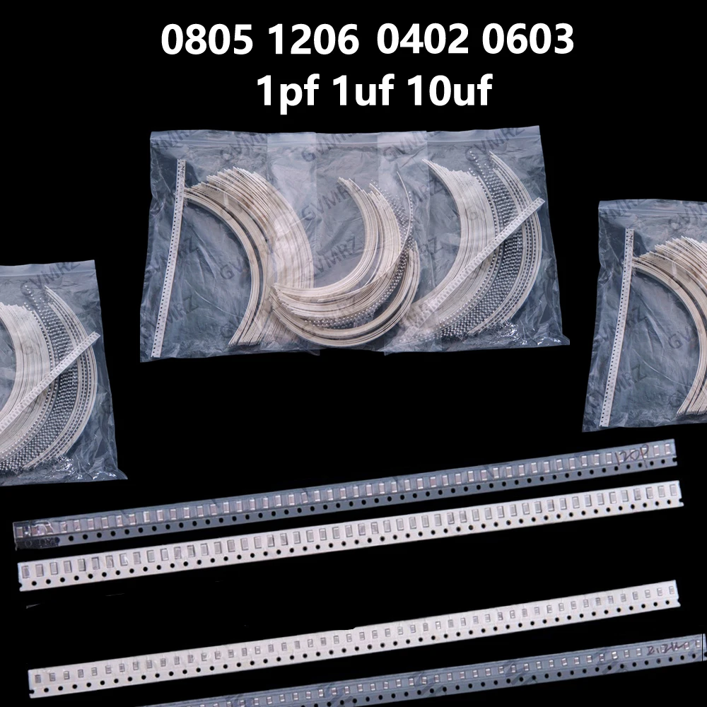 52Value 55Value Each 50PCS/25PCS 0402 0603 0805 1206 capacitor smd kit 1pf 1uf 10uf 0603 0805 1206