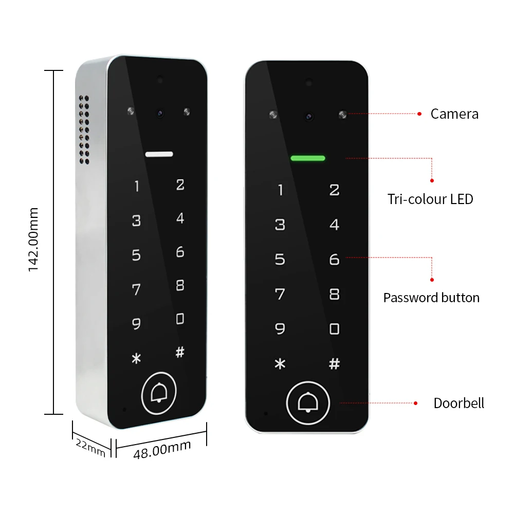 Joytimer Tuya Video Doorbell Home Video Intercom Wireless Doorphone Camera Support One-key Unlock HD Night Vision RFID Unlocking