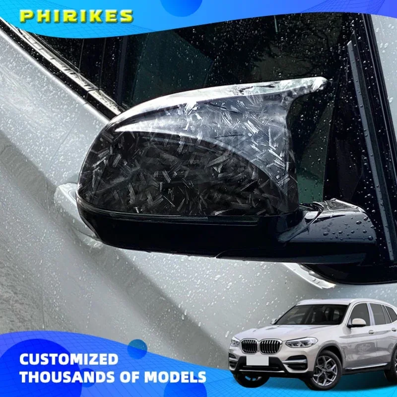 

Car side Rearview Mirror caps CAP High-class Horn For BMW x3 G01 x4 G02 x5 G05 X6 G06 X7 G07 Accessories M3 Style Mirror cover