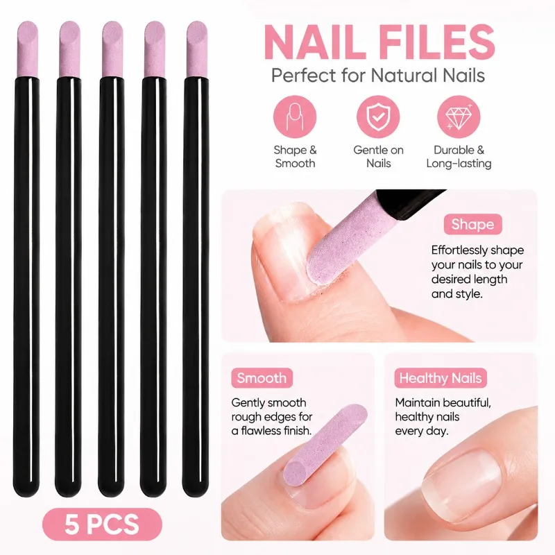 Quartz Stone Nail File Dead Skin Remover Exfoliator, Lightweight Portable Manicure Tool Perfect Gift for Nail Care