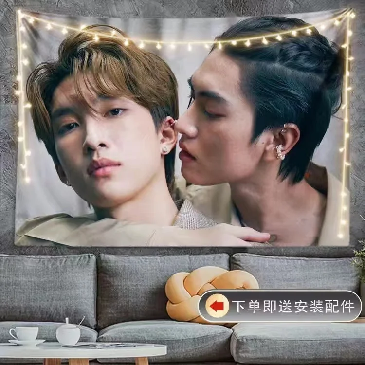 Bossnoeul CP HD Posters Hanging Cloth Thai TV Love In The Air Drama Stills Photos Picture Tapestry Home Wall Decor Background